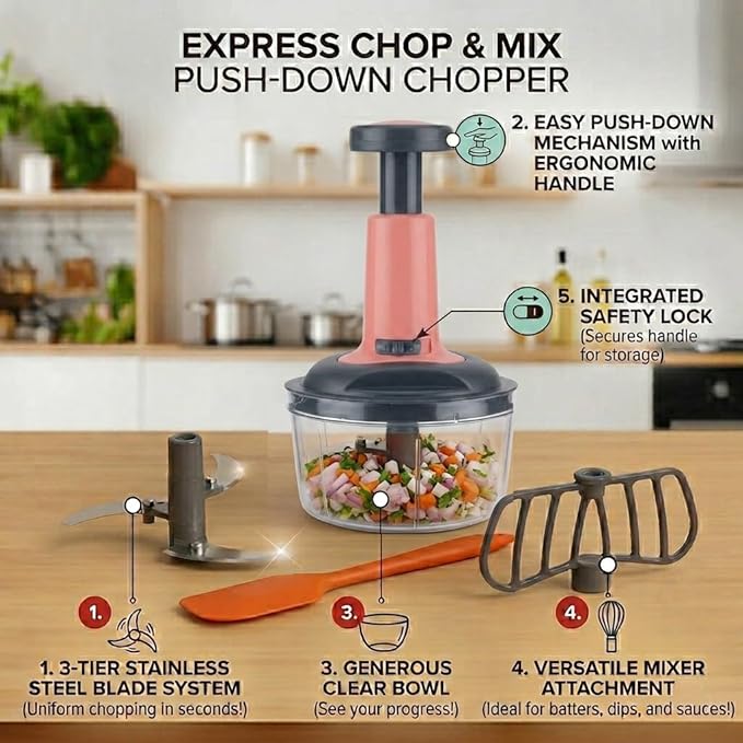 ChopChop — Hand-Press Vegetable Chopper, 650 ml