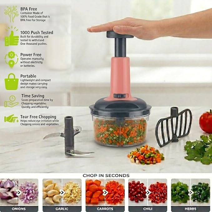 ChopChop — Hand-Press Vegetable Chopper, 650 ml