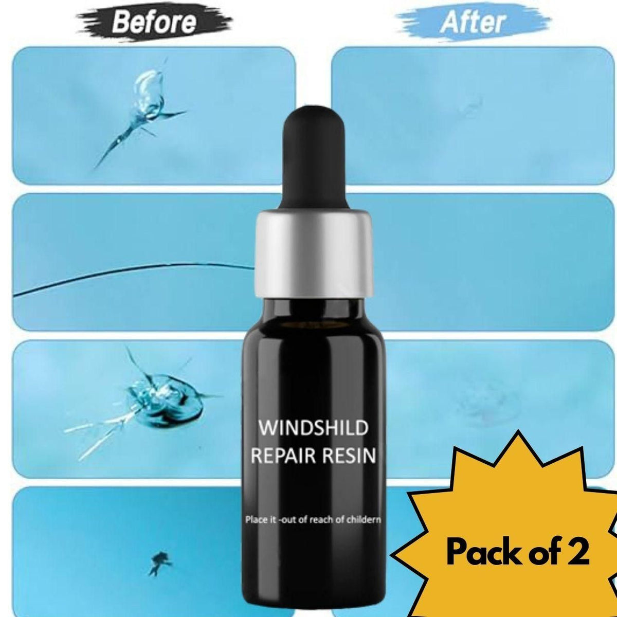 SheeshaFix — Glass & Windshield Repair Kit, Pack of 2