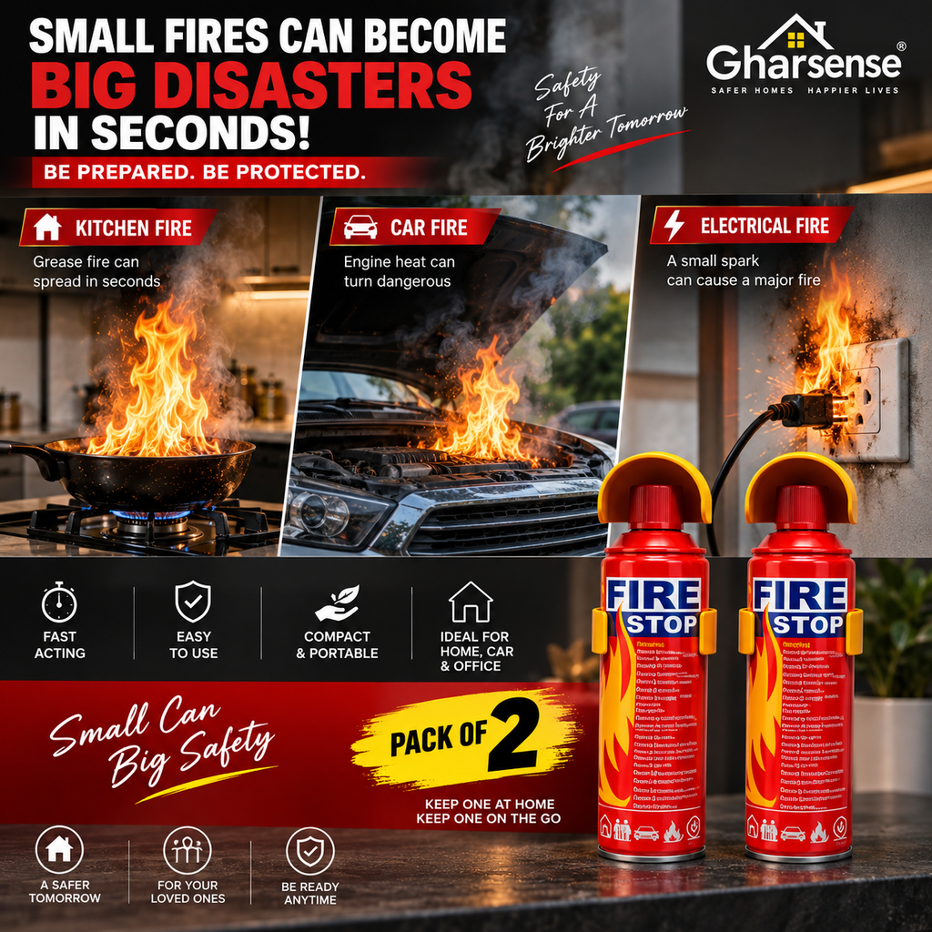 Suraksha — Portable Fire Extinguisher with Wall Mount, Pack of 2