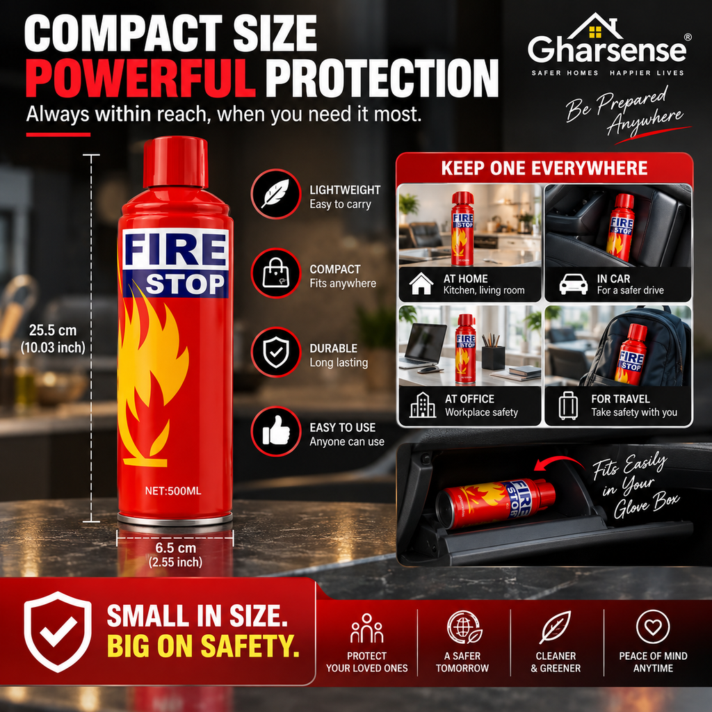 Suraksha — Portable Fire Extinguisher with Wall Mount, Pack of 2