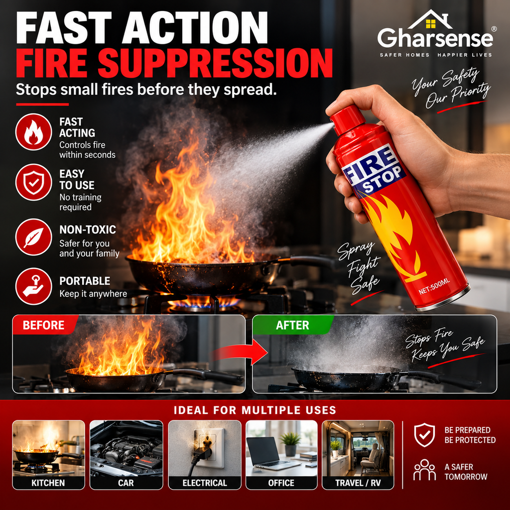 Suraksha — Portable Fire Extinguisher with Wall Mount, Pack of 2