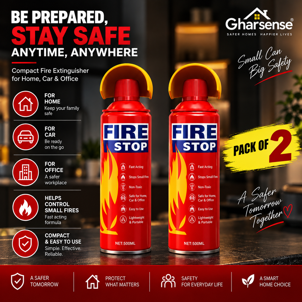Suraksha — Portable Fire Extinguisher with Wall Mount, Pack of 2