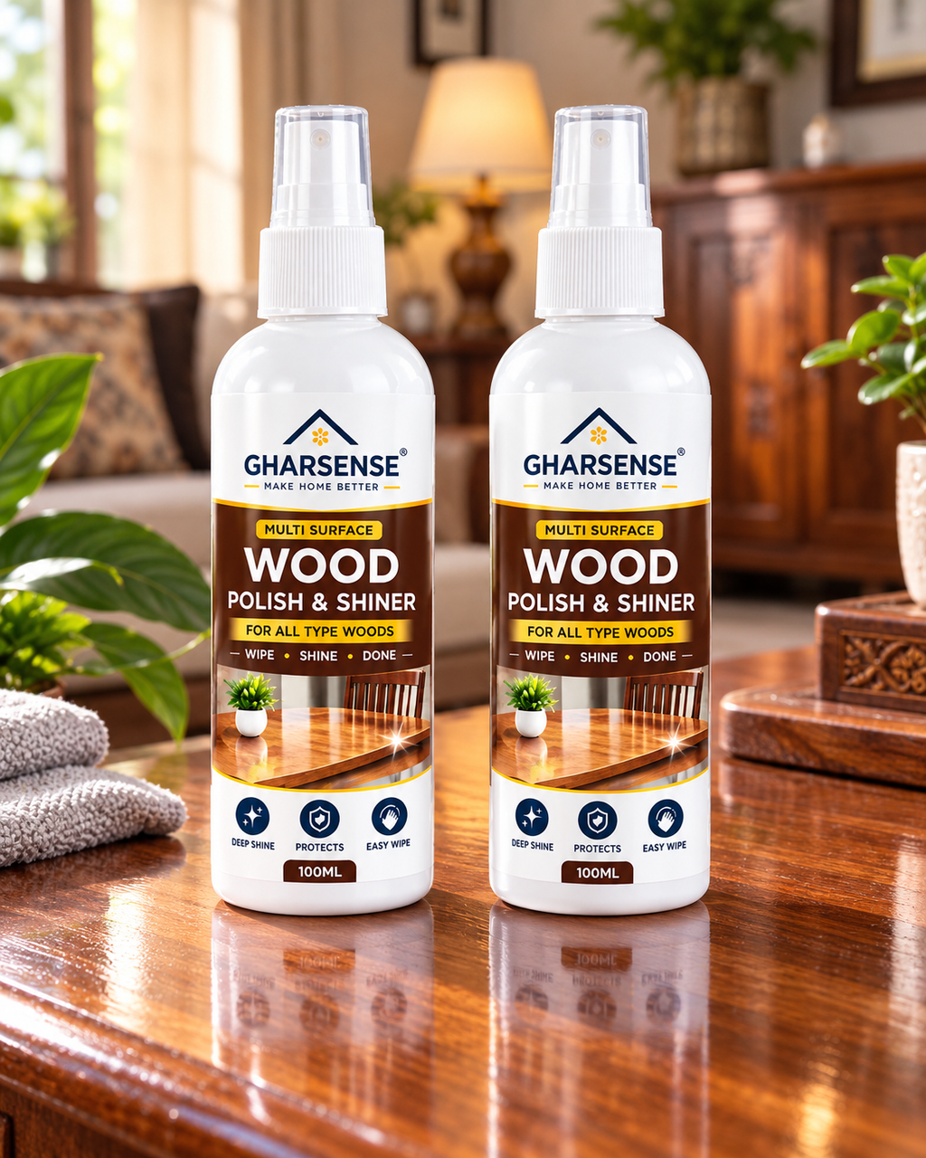 LakdiChamak — Wood Polish & Shiner Spray, 100 ml