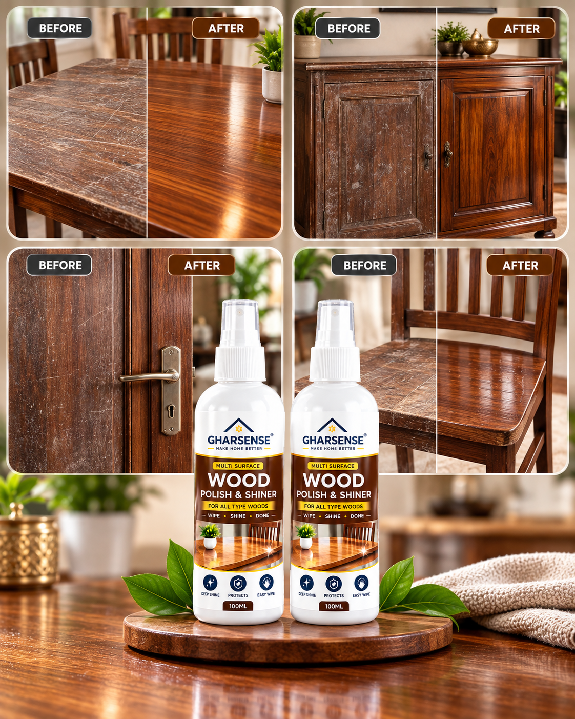 LakdiChamak — Wood Polish & Shiner Spray, 100 ml