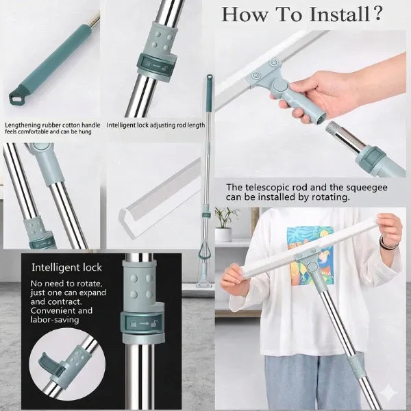 FlexiWipe — 180° Rotating Silicone Floor Wiper