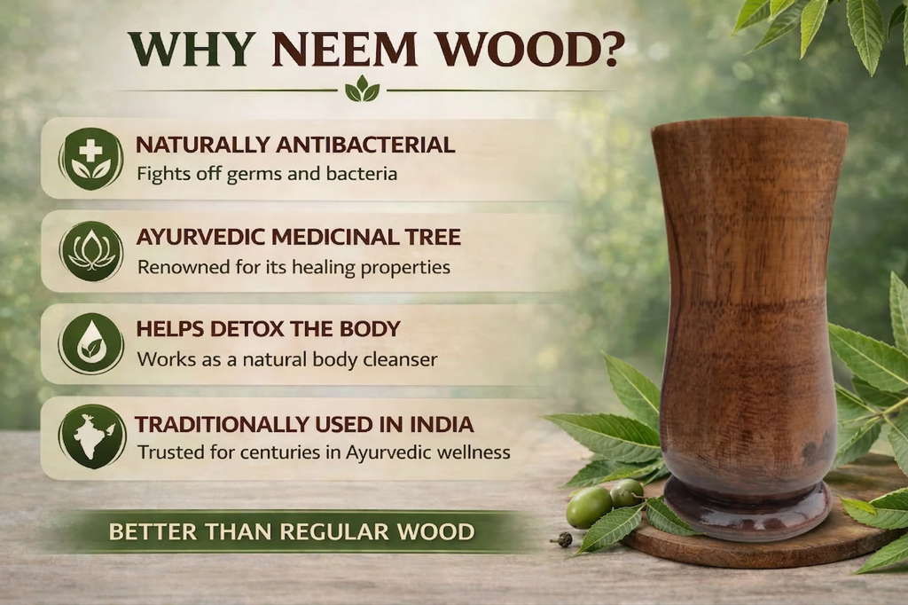 NeemSip — Wooden Water Glass