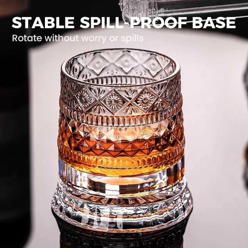 GlowBar — 360° Rotating LED Whiskey Glass