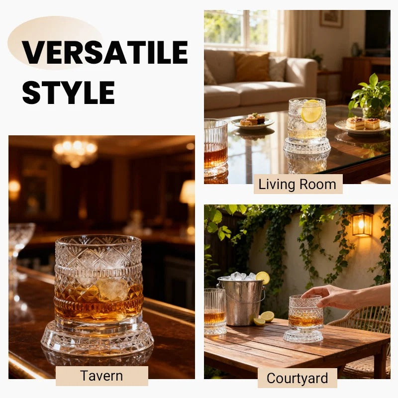 GlowBar — 360° Rotating LED Whiskey Glass
