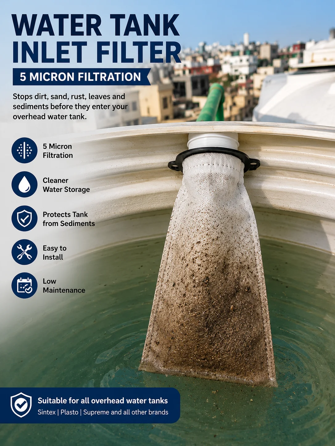 TankGuard — Water Tank Inlet Filter, 5 Micron, Pack of 2