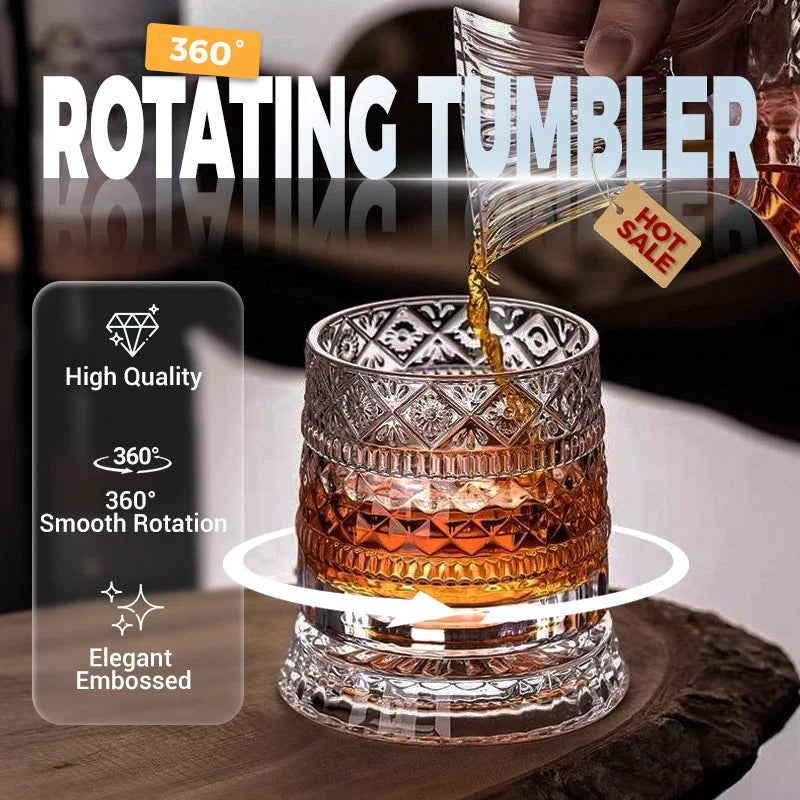 GlowBar — 360° Rotating LED Whiskey Glass