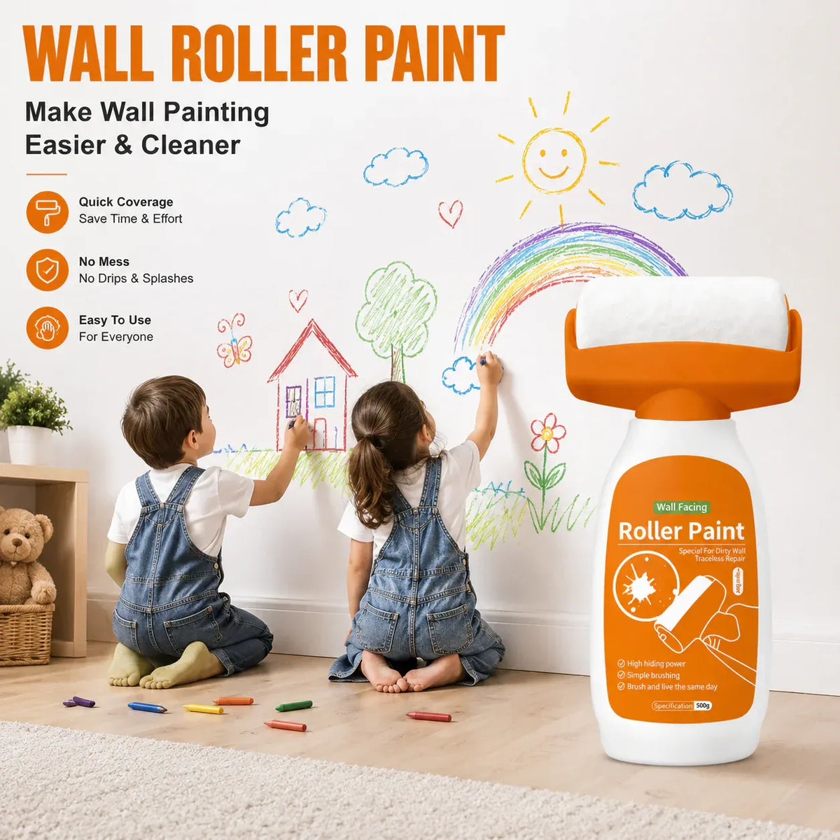 2-in-1 Wall Repair Paint Roller