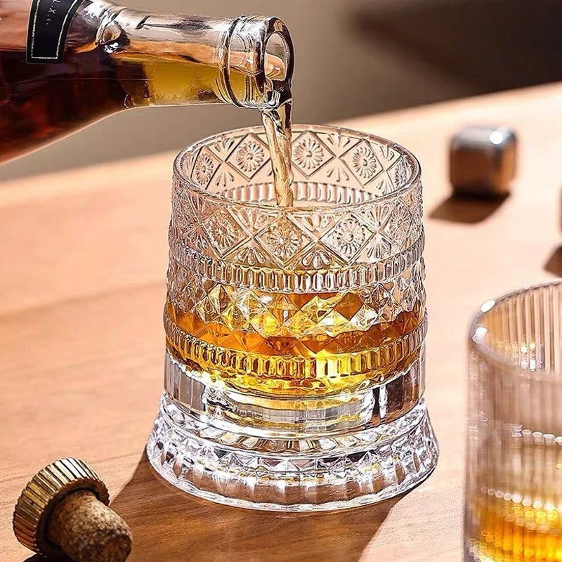 GlowBar — 360° Rotating LED Whiskey Glass