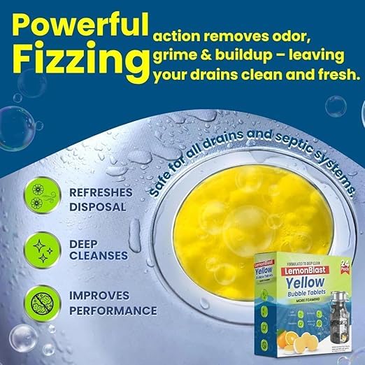 NimbuBlast — Drain Bubble Tablets, 24 pcs