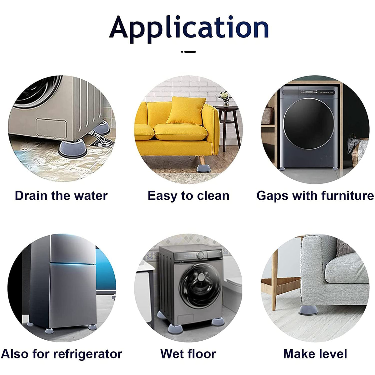 ShantiPads — Washing Machine Anti-Vibration Pads, Pack of 4